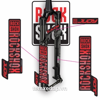 Tem decal dán phuộc xe đạp địa hình Rockshox JUDY 2021 | MTB Fork decal | Temxedap.vn