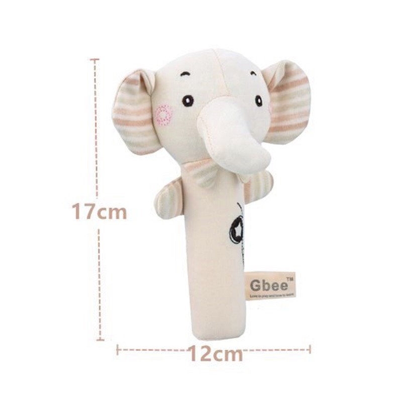 Thú Nhồi Bông Lục Lạc Cho Bé Sơ Sinh Cao Cấp Gbee Có Xúc Xắc Babibu - TNBG
