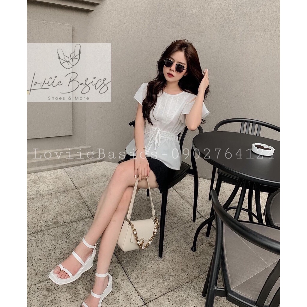GIÀY SANDAL ĐẾ XUỒNG ULZZANG LOVIIE BASICS - SANDAL NỮ ĐẾ CAO QUAI MẢNH XỎ NGÓN ĐI BIỂN S220202 D220502