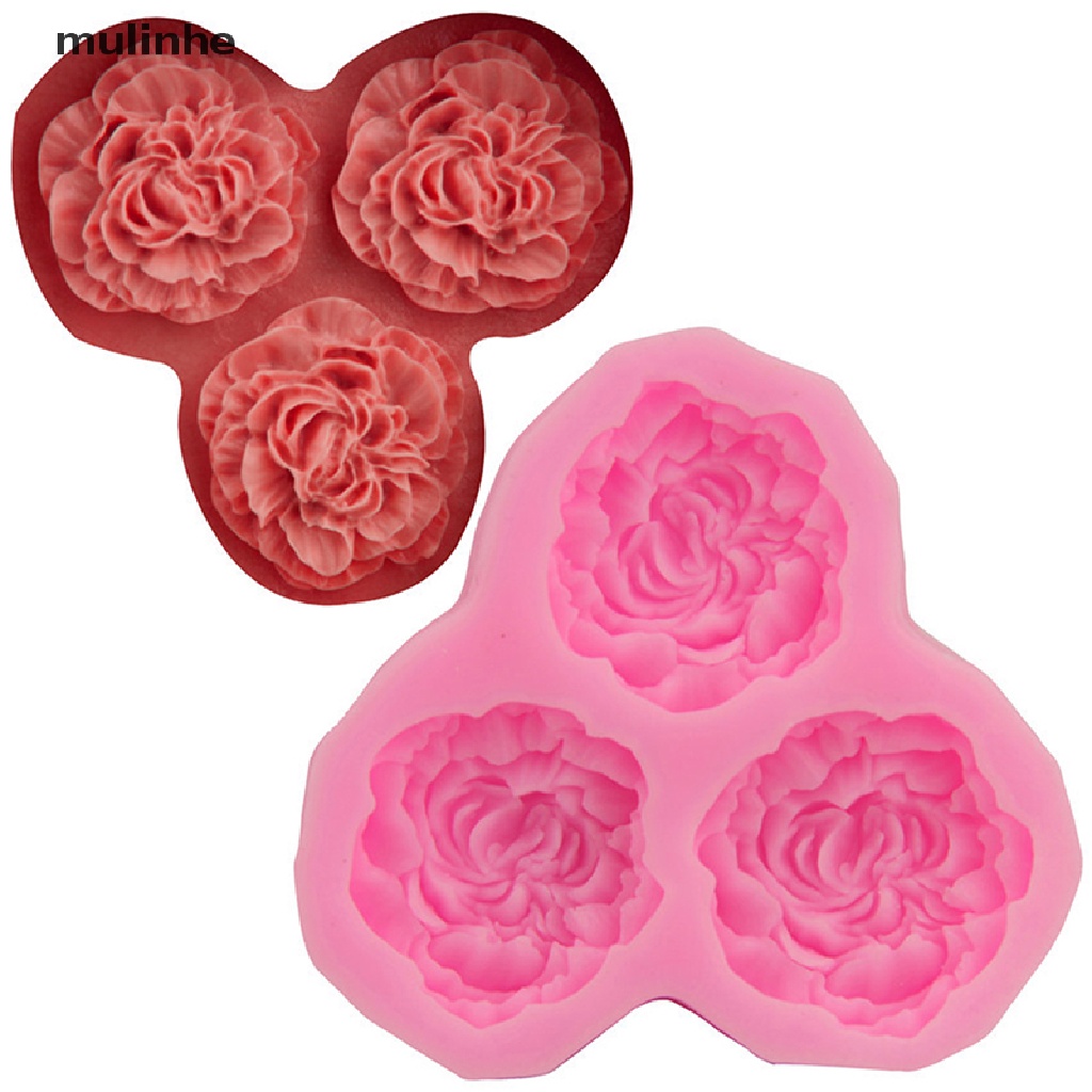 Khuôn Silicone Tạo Hình Hoa Mẫu Đơn Trang Trí Bánh Kem