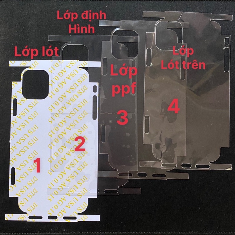 DỄ DÁN ppf nhám mờ xịn 4 lớp full viền cho 7plus đến 14promax
