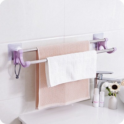 Thanh treo khăn đa năng cho nhà tắm có móc cài đồ thông minh