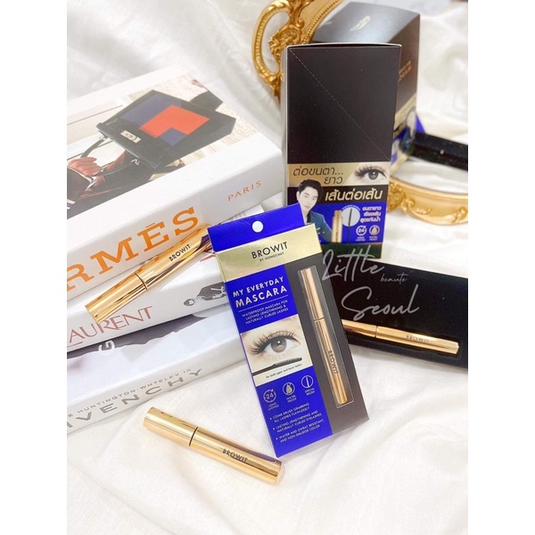 Mascara Browit Nongchat Thái Làm Dày Dài Mi, Làm Cong Mi Chuyên Dụng Cho Makeup