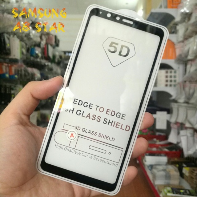 Dán full 5D glue Samsung A8 Star