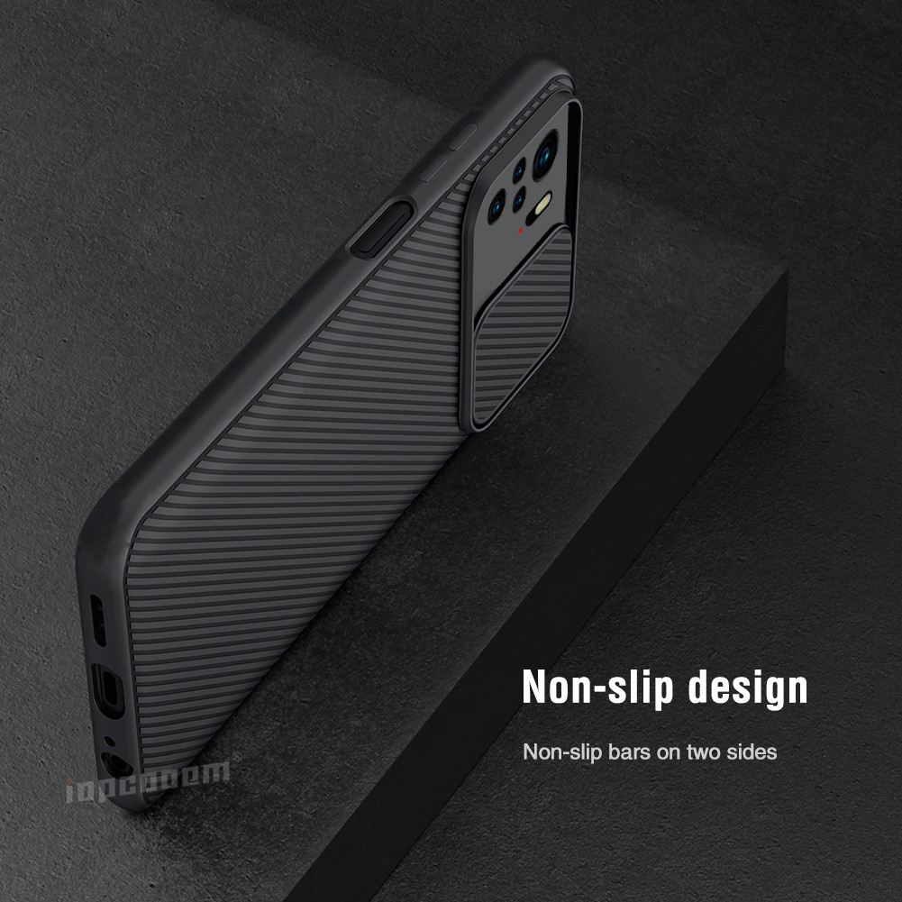 Ốp Điện Thoại Silicon Có Nắp Trượt Bảo Vệ Camera Sau Cho Xiaomi Redmi Note 10 Pro Max 10s