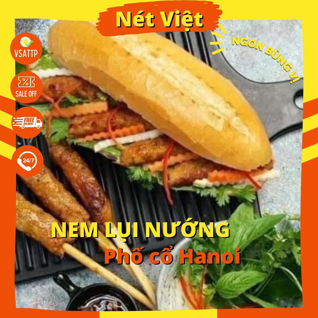 Nem Lụi Phố Cổ, Cuốn Gỏi Thơm Ngon Tròn Vị Hộp 24 Que