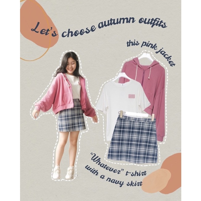 Chân váy caro xanh Lenclothing