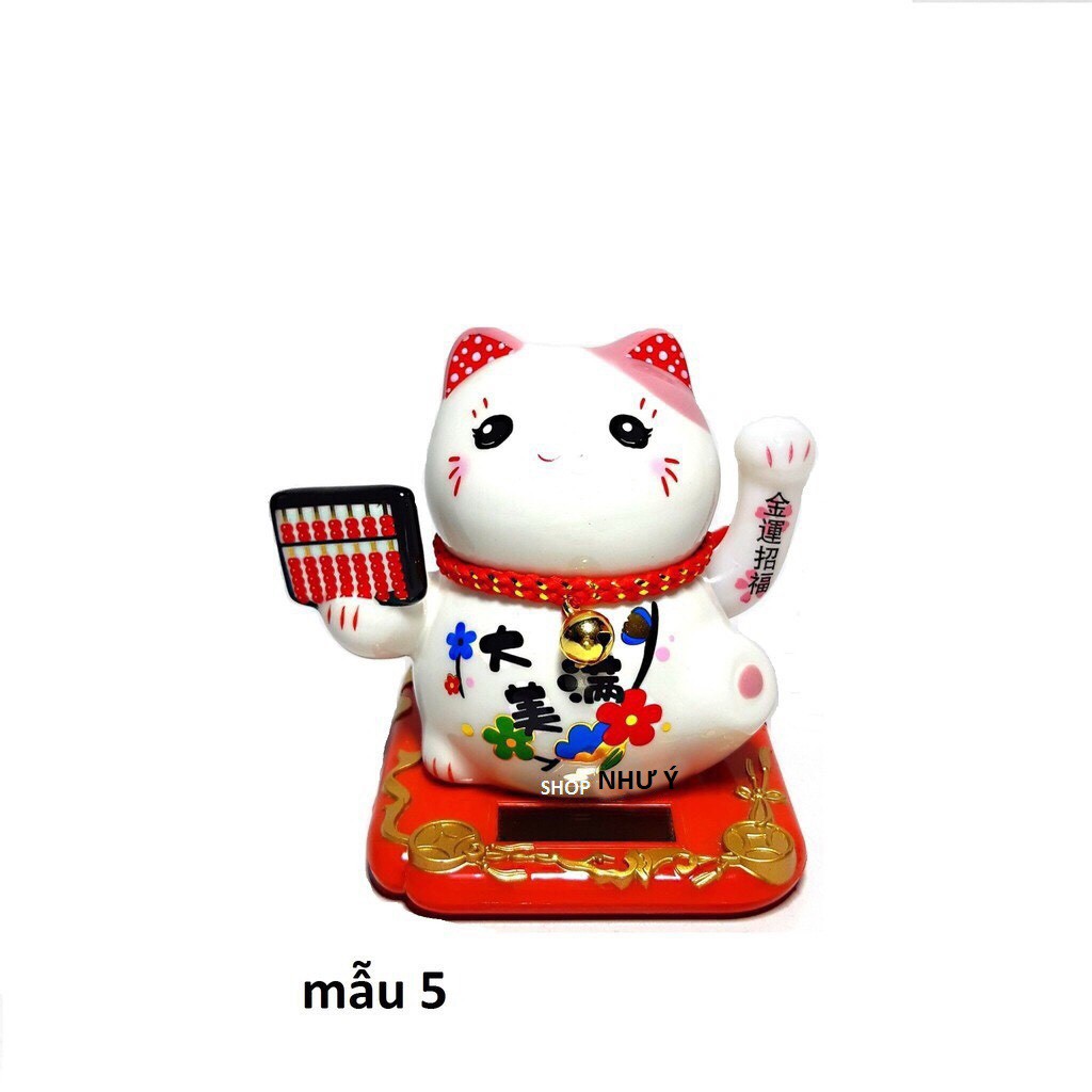 (MUA NHIỀU GIẢM GIÁ)MÈO THẦN TÀI, MÈO MAY MẮN MANEKI NEKO HF19014 CAO 10CM