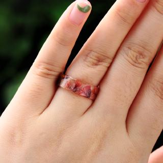 CHLOCH Nhẫn Gỗ Handmade Phối Mặt Hình Phong Cảnh Độc Đáo
