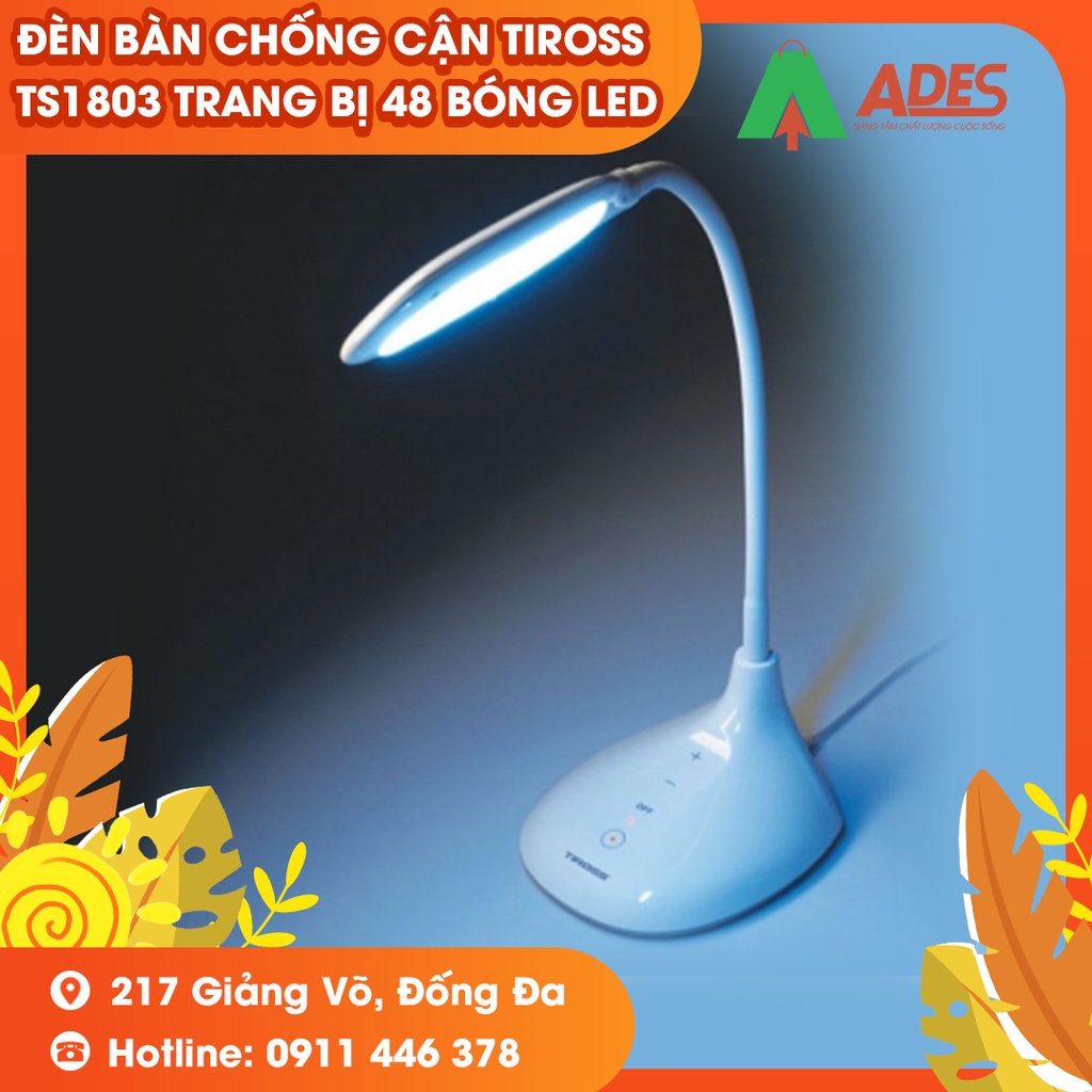 Đèn Bàn Chống Cận Tiross TS1803 trang bị 48 bóng LED