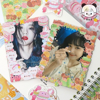 Peach 2Pcs Cute bunny kitten decorative border stickers