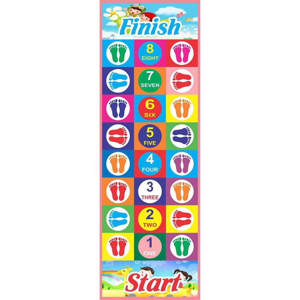 THẢM VẬN ĐỘNG JUMPING MAT SIZE 1M*30 ( MẪU CÓ SỐ )