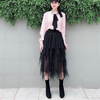 Chân váy tầng công chúa