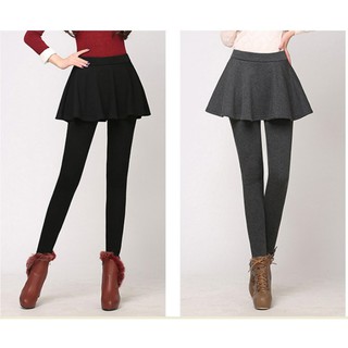 QUẦN LEGGING LÓT NỈ KÈM CHÂN VÁY XÒE - HÀNG NHẬP QUẢNG CHÂU