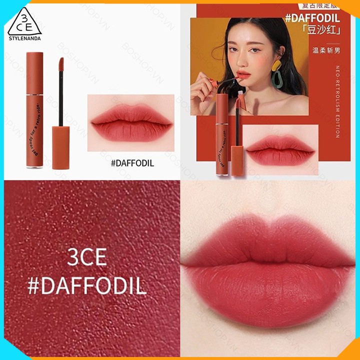 [SUPER SALE] Son Lì 3ce Vỏ Cam- SON Daffodil Màu Đỏ Cam