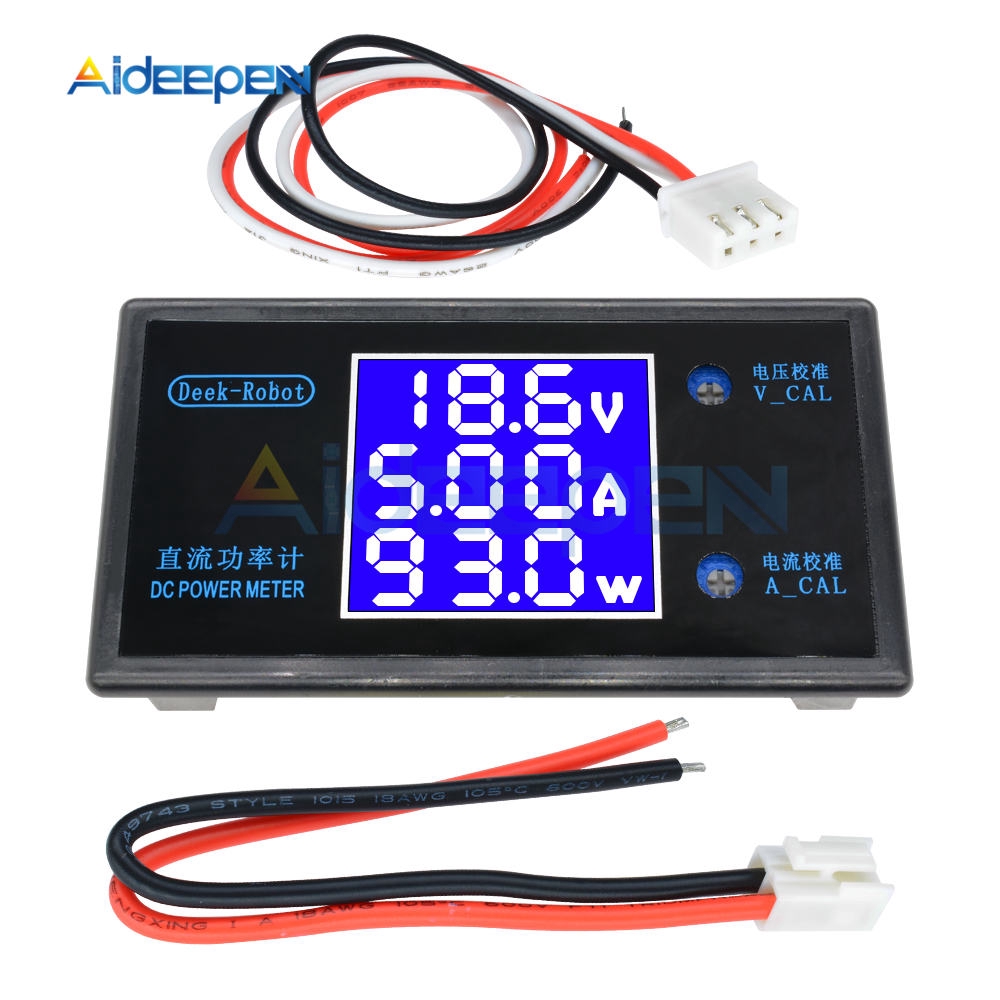DC 0-100V 0-50V 5A 10A LCD Digital Voltmeter Ammeter Wattmeter Voltage Current Power Meter Volt Detector Tester 250W 1000W | BigBuy360 - bigbuy360.vn