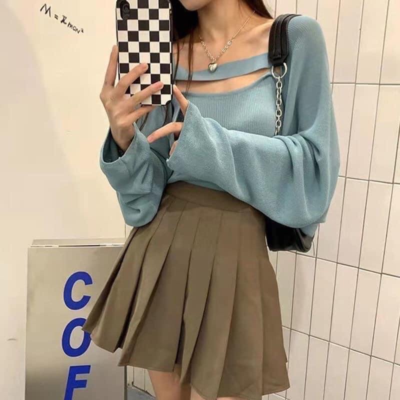 Áo khoác lửng kèm áo hai dây