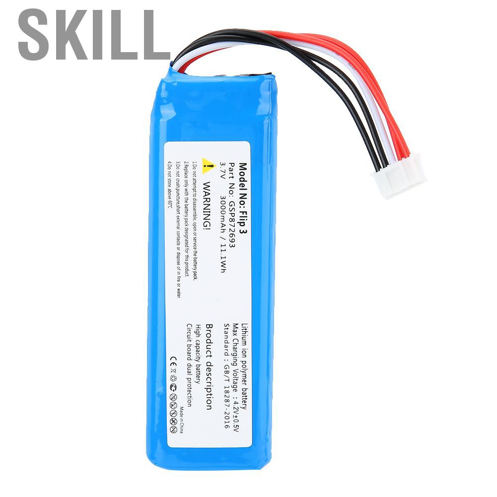 Pin Sạc Lithium Dc 3.7v 3000mah / 11.1wh Thay Thế Cho Loa Flip 3