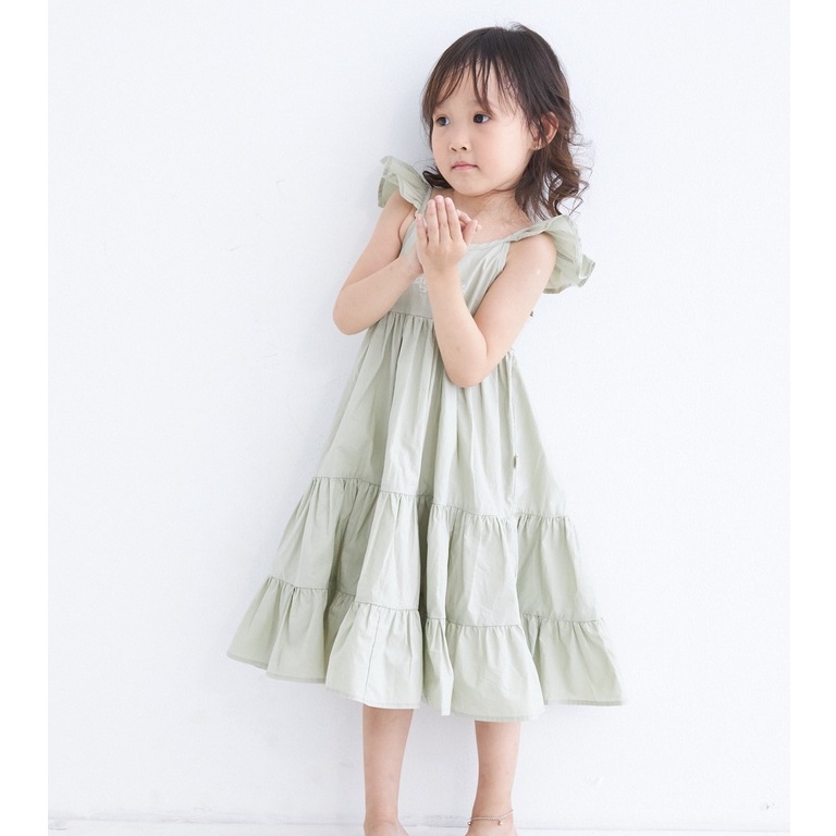 Jasmine Dress Lillie & Fairies (Váy Ba Tầng Thêu Hoa Bé Gái)
