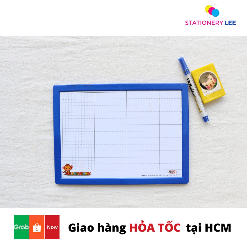 Bảng học sinh 2 mặt WinQ - Thuan Nam tặng kèm bút dạ bảng + bông lau bảng - 1 chiếc