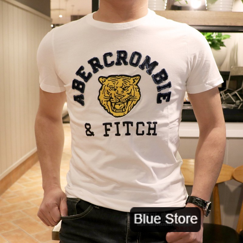 Áo thun hổ Abercrombie White 100% cotton xịn