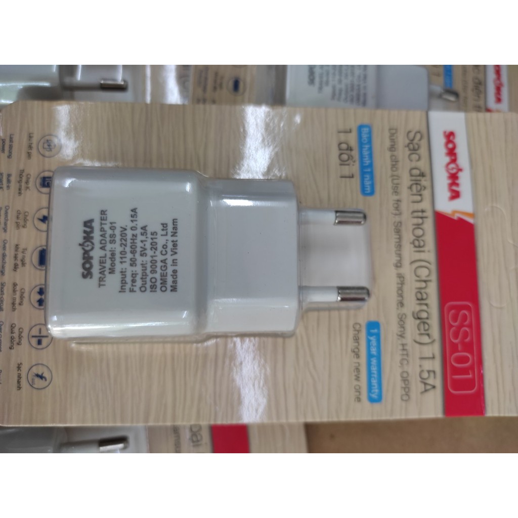 Dây sạc cáp sạc  điện thoại củ sạc điện thoại  SS01 / Sopoka DQ01/DQ02