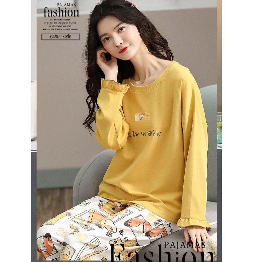Đồ Bộ Nữ Mặc Nhà Chất Liệu Vải Thun Cotton 100% ♥️ Hoodie Nữ Dễ Thương ♥️IVY621