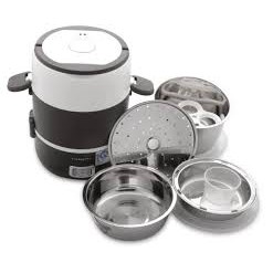 Hộp cơm cắm điện 3 tầng inox - HV Store 512