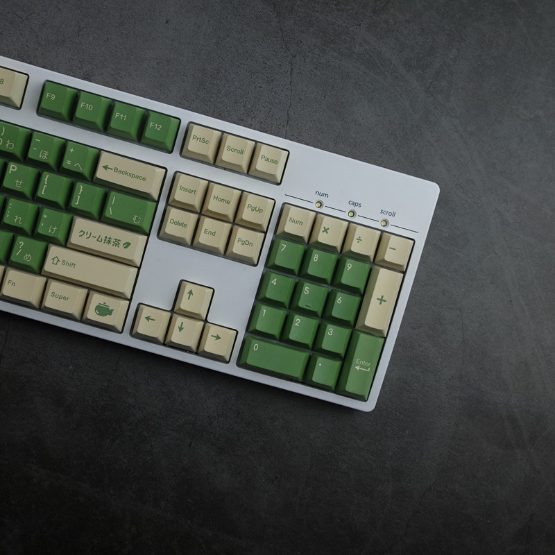 Keycap GMK Cream Matcha Nút Bàn Phím Cơ Màu Matcha PBT Dye Sub Keycaps Chuyên Dụng Cho Bàn Phím Cơ