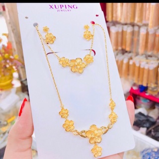 Set bộ trang sức cưới hoa mai 3 món cao cấp mạ vàng 24