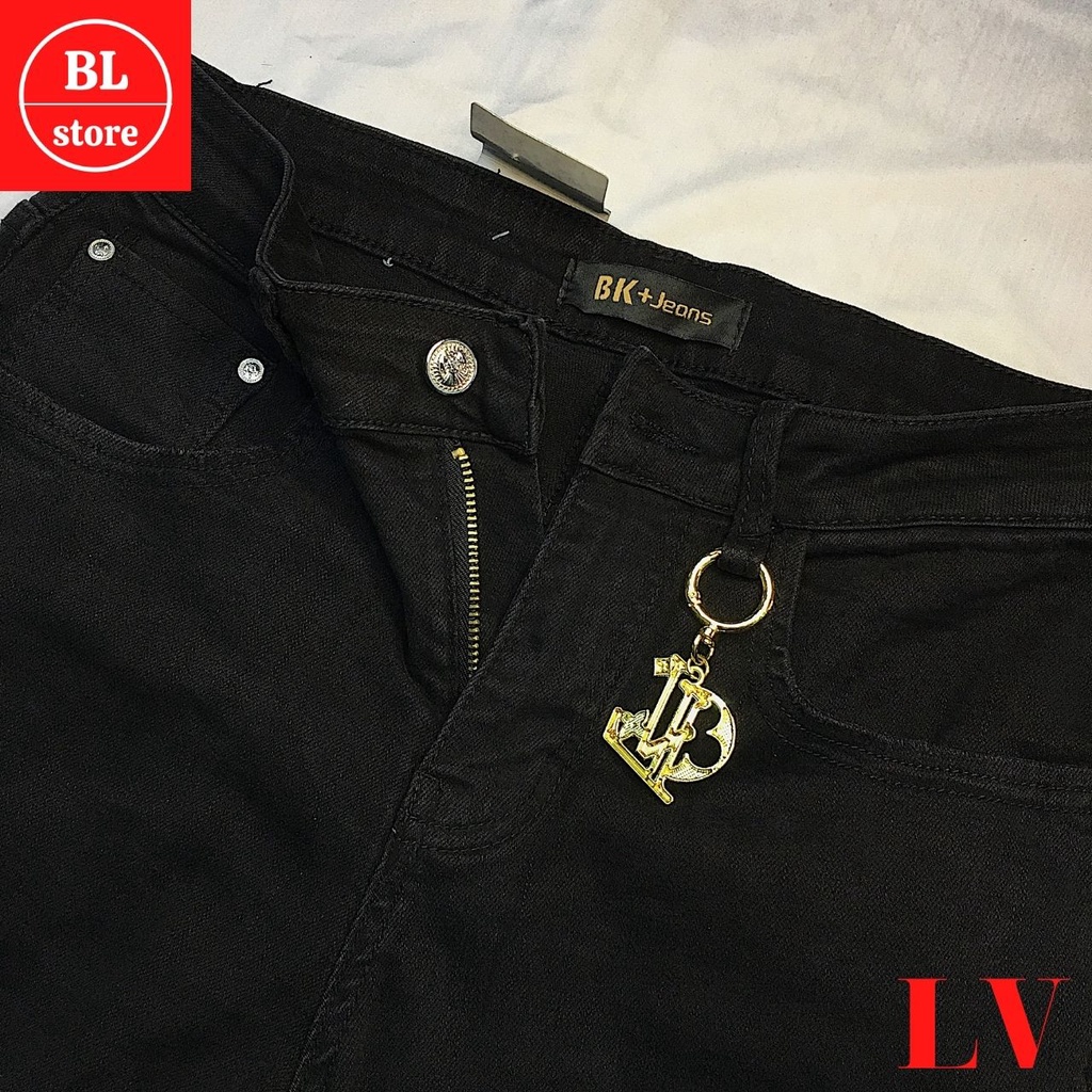 Quần jean nam đen trơn cao cấp chi tiết mạ vàng, quần bò nam đẹp co giãn sang trọng cho học sinh, đi làm công sở | BigBuy360 - bigbuy360.vn