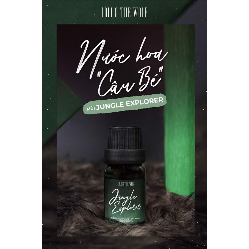 Nước hoa vùng kín nam  ☘️[CHÍNH HÃNG]☘️ Jungle Explorer Eau De Parfum lưu hương lâu chai 10ml - LOLI & THE WOLF | BigBuy360 - bigbuy360.vn