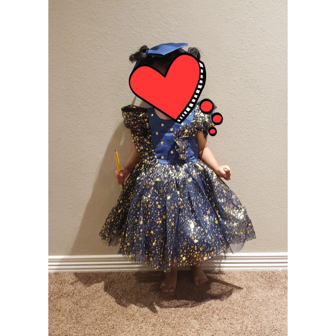 Đầm Công Chúa Sát Nách Đính Nơ Kim Sa Lấp Lánh Cho Bé Gái 1 Tuổi