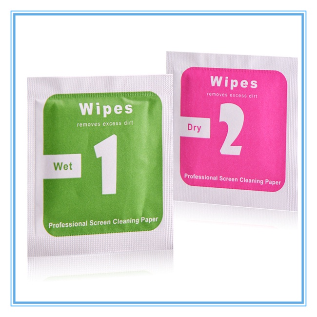 Khăn lau khô và ướt dùng cho màn hình điện thoại