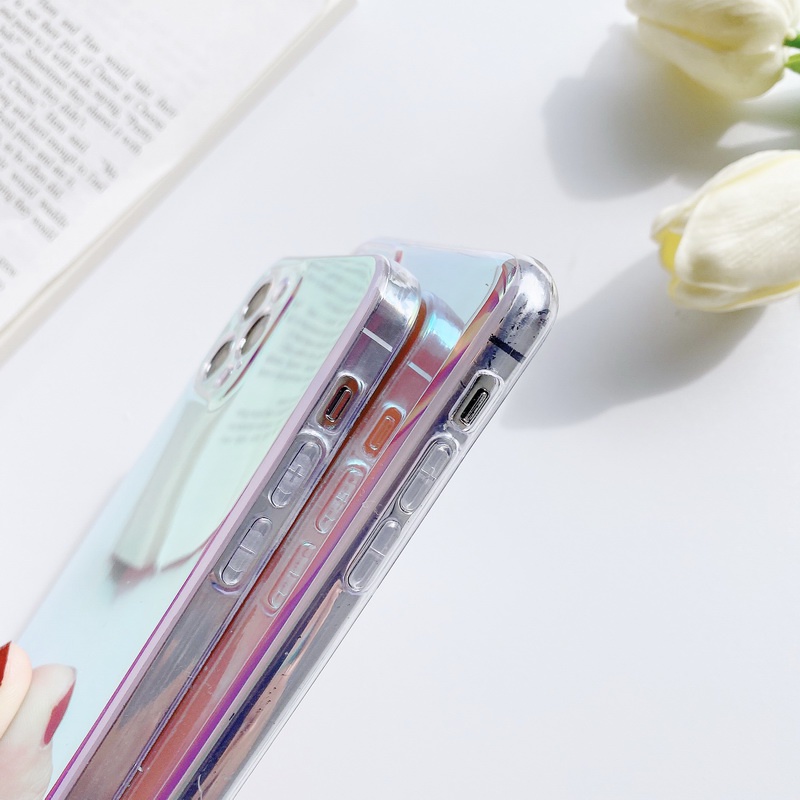 Vỏ điện thoại mềm trong suốt đầy màu sắc tím dành cho iPhone 13 12 11 Pro Max XS XR X 8 + 7 Plus