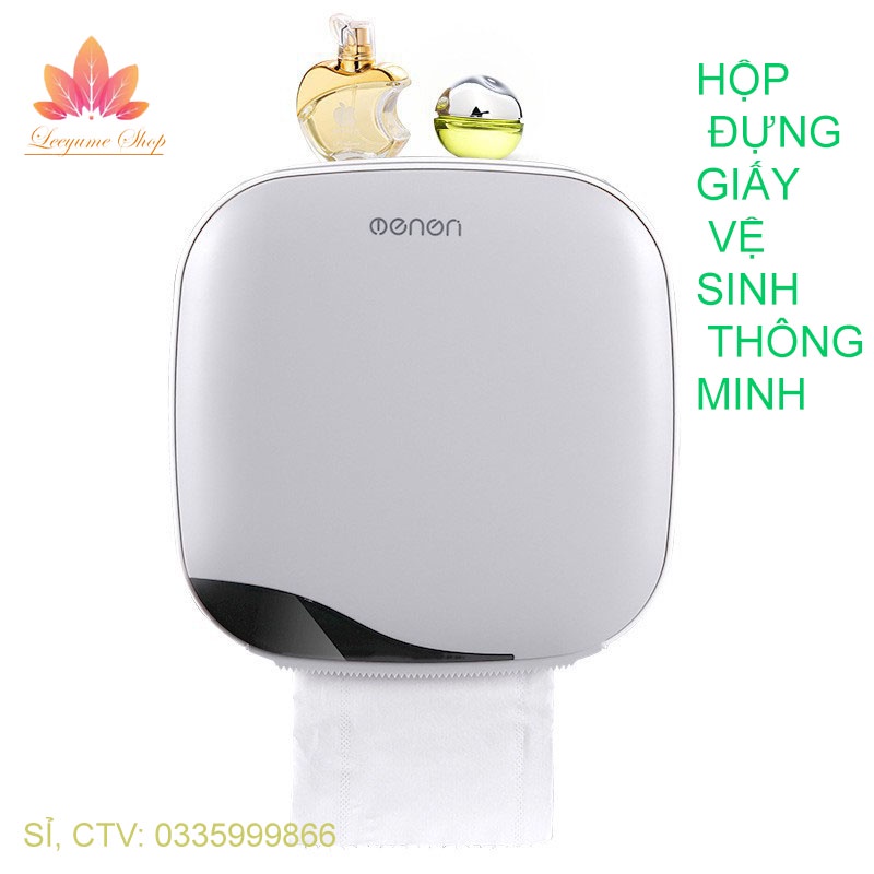 HỘP ĐỰNG GIẤY VỆ SINH DÁN TƯỜNG CAO CẤP OENON - THIẾT BỊ NHÀ TẮM CHỐNG NƯỚC 2 NGĂN TIỆN LỢI