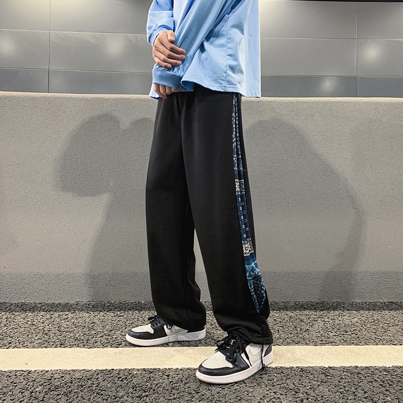 Quần ống rộng thoải mái phong cách Nhật Bản thời trang cho nam size M-3XL
