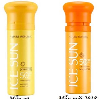 Kem chống nắng Trang điểm Ice Sun Nature Republic SPF50 mẫu mới 2018