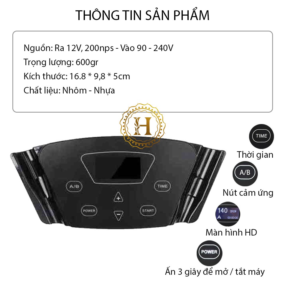 Máy Phun Xăm Kỹ Thuật Số Black Pearl 3