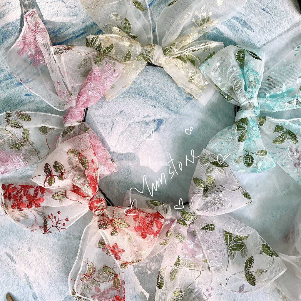 {Ảnh thật} KẸP REN HOA LA THIÊU TIỂU THƯ, KẸP TÓC HANDMADE CAO CẤP ULLZANG