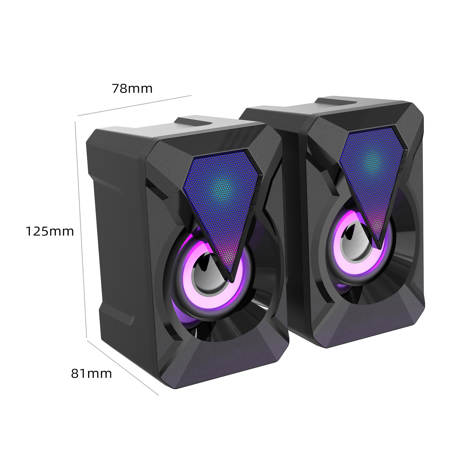 Loa Máy Tính An Toàn 3wx2 Với Đèn Led Nhiều Màu 3.5mm | BigBuy360 - bigbuy360.vn