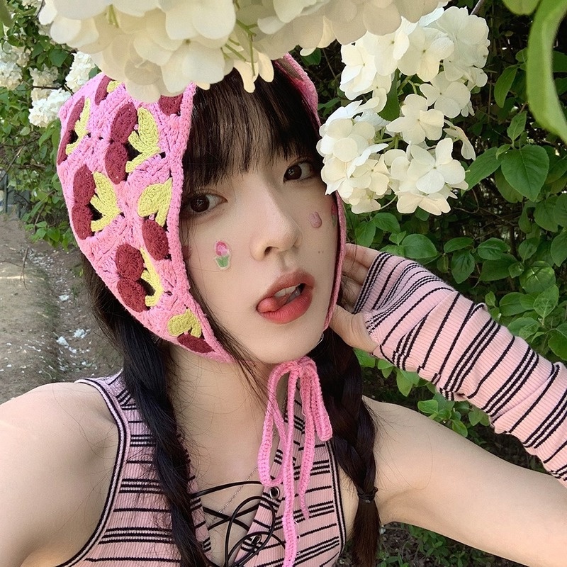 Băng Đô Cài Tóc Dệt Kim Hình Quả Cherry Dễ Thương Thời Trang Mùa Hè Phong Cách Hàn Quốc