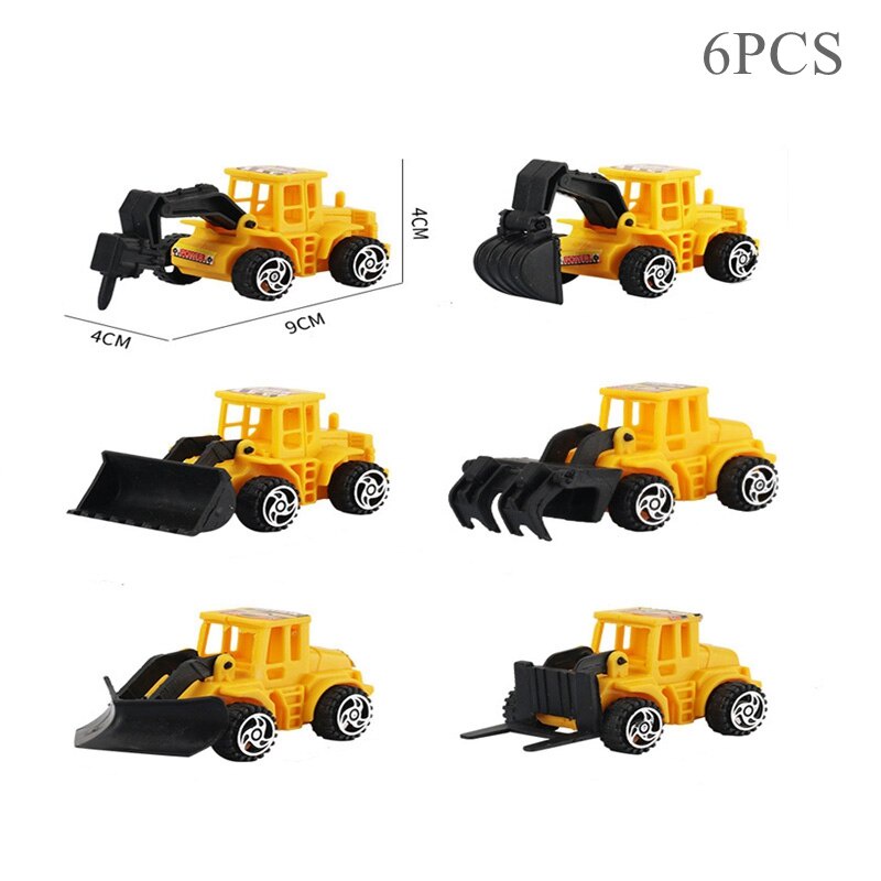 Bộ Đồ Chơi Xe Tải Xây Dựng Hoạt Hình Trang Trí Bánh Kem Sinh Nhật Cho Bé Trai