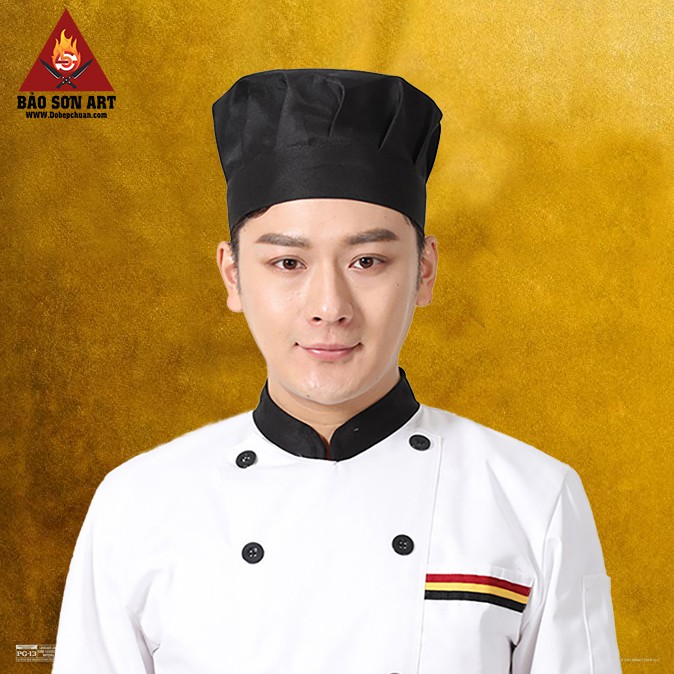 MŨ ĐẦU BẾP [gửi hàng nhanh] NÓN BẾP 3 MÀU TRẮNG, ĐEN, ĐỎ MŨ LÀM BẾP CHUYÊN NGHIỆP