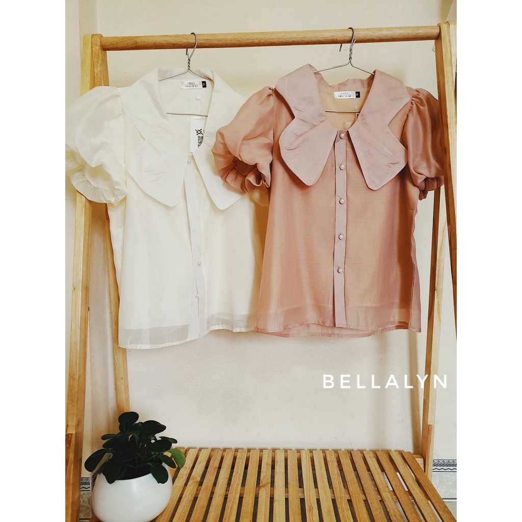 {SIÊU KHUYẾN MẠI} Áo sơ mi nữ hàng QCCC, chất liệu voan 2 lớp, ngực bèo, bên trong áo 2 dây, rất dễ kết hợp đồ, Size S M