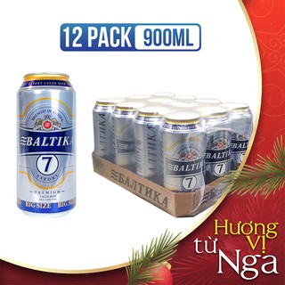 Bia Nga Nhập Khẩu - Bia Baltika loại số 7 - 900ml/lon, 12 lon/thùng
