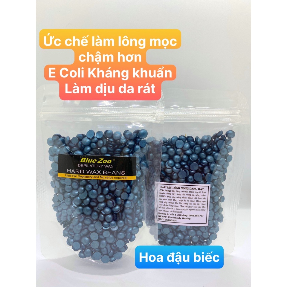 (Tặng que)100g Sáp wax lông Siêu dưỡng Bluezoo Premier Cao cấp Preal Ánh nhũ