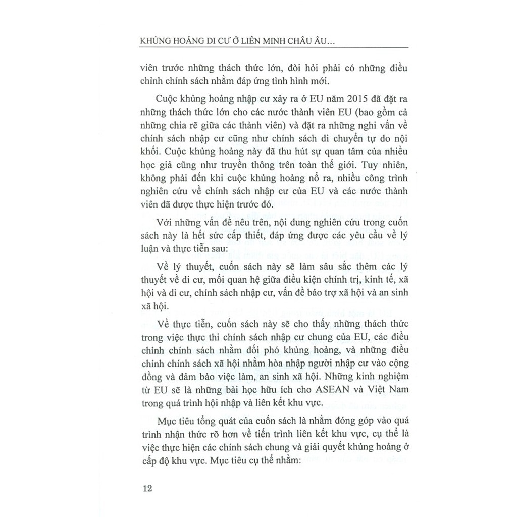 Sách - Khủng Hoảng Di Cư Ở Liên Minh Châu Âu Điều Chỉnh Chính Sách Và Những Tác Động (Sách Chuyên Khảo) | BigBuy360 - bigbuy360.vn