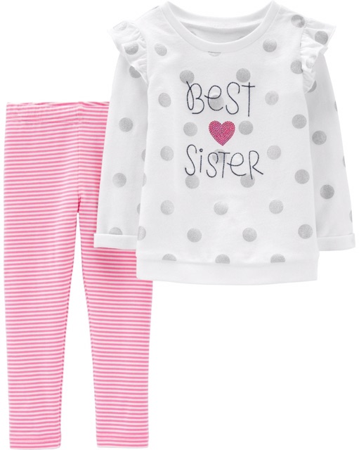 Set Carter dài tay bé gái