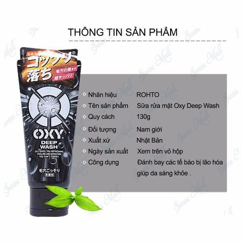 Sữa Rửa Mặt Oxy Nhật Bản 130g
